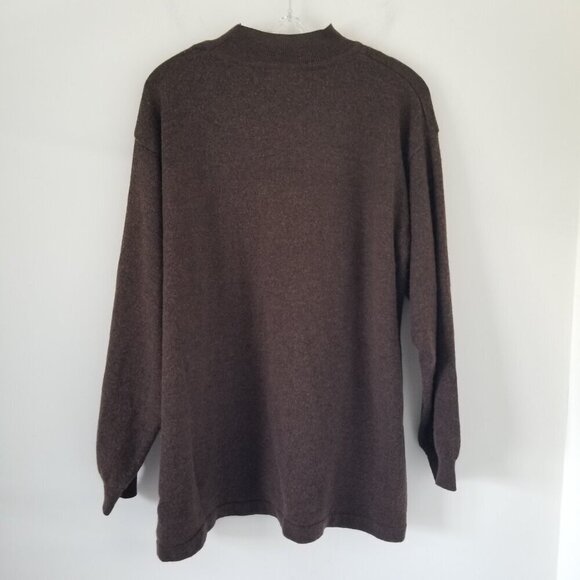 Geoffrey Beene Mens XL Merino Wool Blend Sweater Italian Preppy Minimalist - Picture 3 of 9